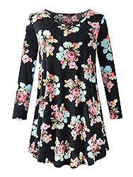 Veranee Women's Plus Size Swing Tunic Top 3/4