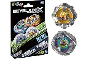Beyblade X Calibur Samurai 6-70M BX & Obsidian Shell 3-85S BX Takara Tomy Dual Pack Set with 2 Right-Spinning Tops, Battling 