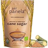 Just Panela Unrefined Cane Sugar - 1 Pound Pack - Sweeten Your Coffee with Natural Cane Sugar - Unprocessed and Handcrafted C