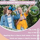 Zinbo Kids Binoculars Pink with Compass & Magnifying Glass Set view 2