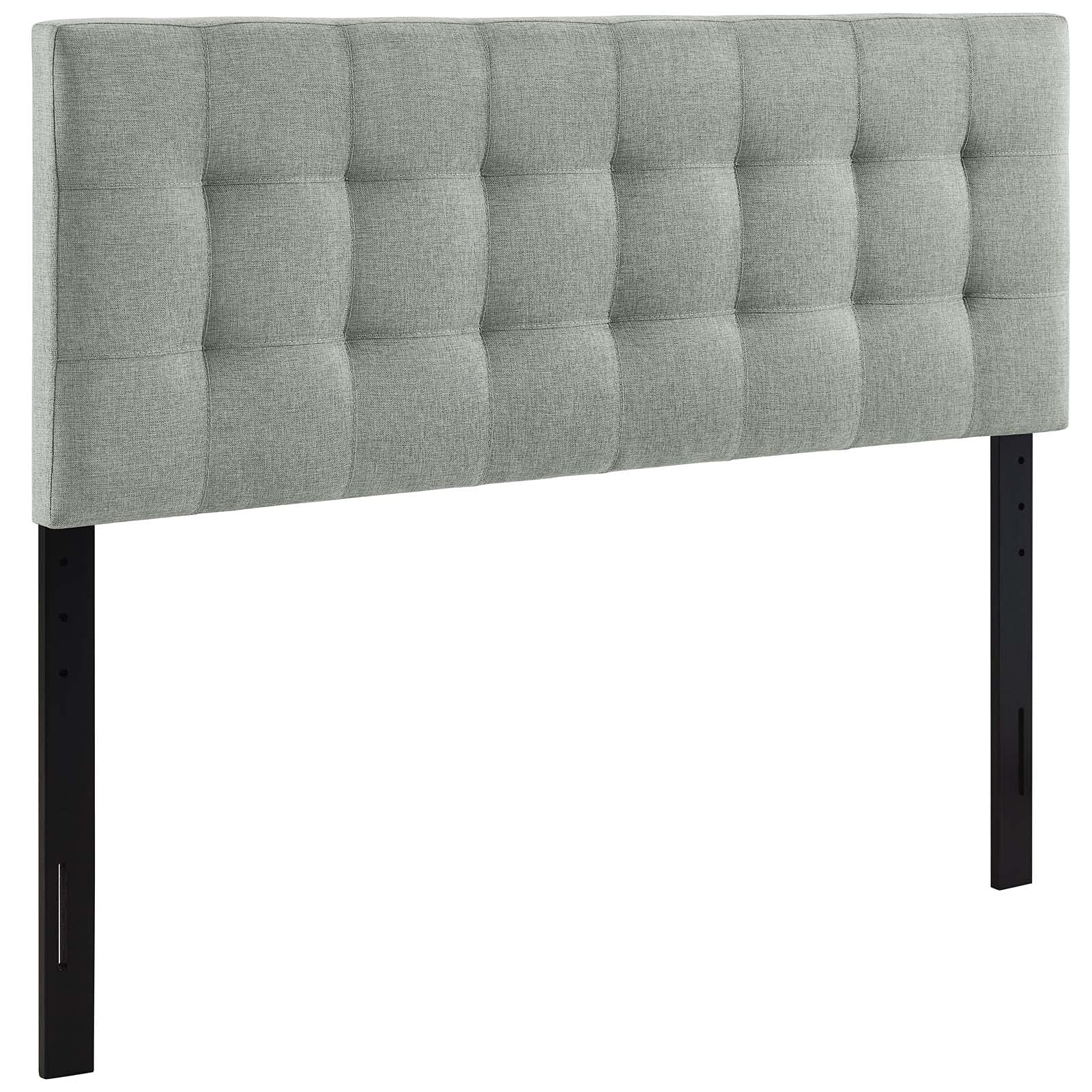 Photo 1 of Modway Lily Tufted Linen Fabric Upholstered King Headboard in Gray
