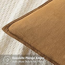 MIULEE Decorative Linen Pillow Covers 20x20 Inch