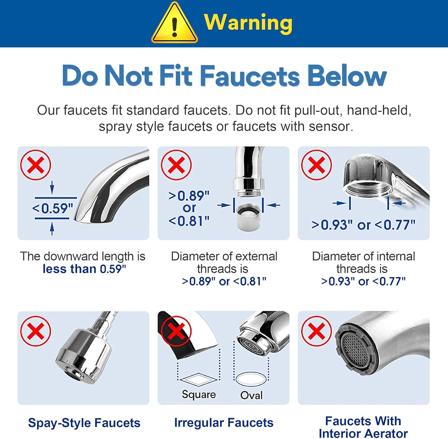 Waterdrop WD-FC-01 NSF Certified 320-Gallon Long-Lasting Water Faucet Filtration System, Faucet Filter, Tap Water Filter, Removes Lead, Flouride & Chlorine - Fits Standard Faucets (1 Filter Included) - - 