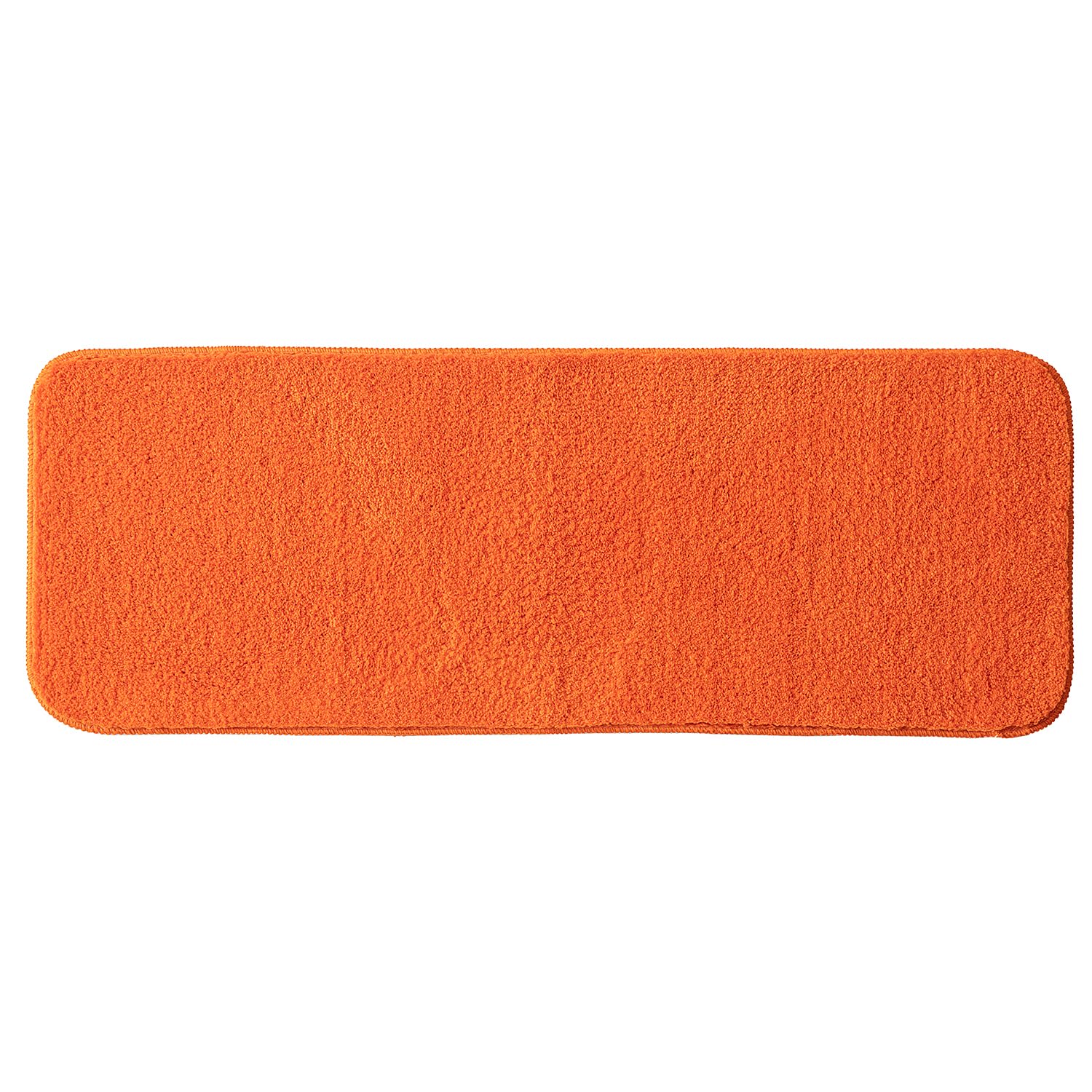 MIULEE Bath Mats Non Slip Bathroom Mats Shower Mat Absorbent Rug Large Rug Door Mat Inside Kitchen Rugs Carpet for Bathroom Bedroom Kitchen Entrance 45x120 cm Orange