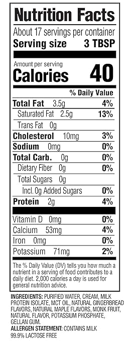 Kitu By Sunniva Gingerbread Eggnog Super Creamer With Protein And Mct Oil Keto Approved 0g Sugar 3 G Protein 50 Calories 25 4oz Pack Of 3 Amazon Com Grocery Gourmet Food
