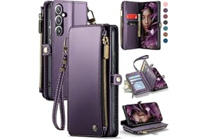 Defencase Wallet Case Compatible with Samsung Galaxy S24 wtih RFID Blocking Card Holder for Women and Men, PU Leather Magneti