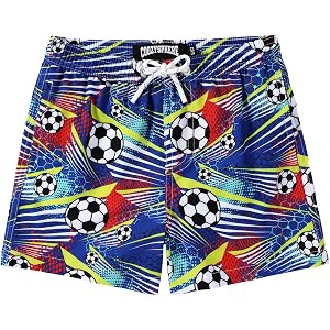CoozySphere Boys Swimming Trunks 2T-12 Year Swim Shorts Kids Quick Dry Bathing Suit with Mesh Lining