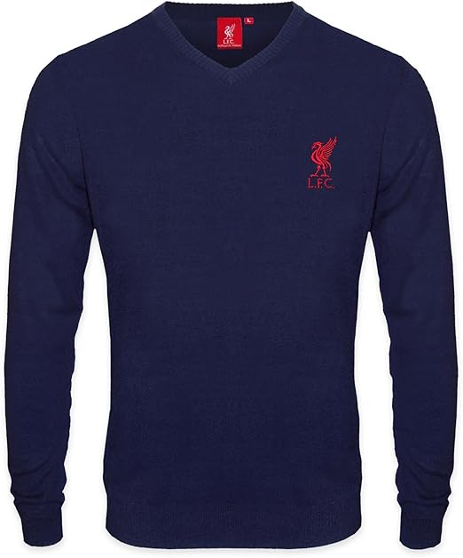 Liverpool FC Official Football Gift Mens Crest Knitted Jumper Amazon