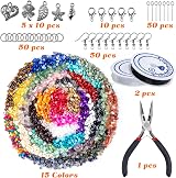 HONGTEYA 801 Pcs Crystal Jewellery Making Kit with Beads & Accessories view 2