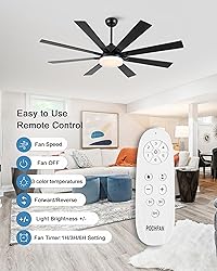 POCHFAN 62 inch Ceiling Fans with Lights and Remote
