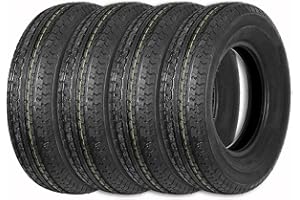 Set of 4 Anlibatt ST205/75R15 Radial Trailer Tire, 205 75 15 Trailer Tire, ST205/75R 15 Tire, 8 Ply Load Range D, 107N