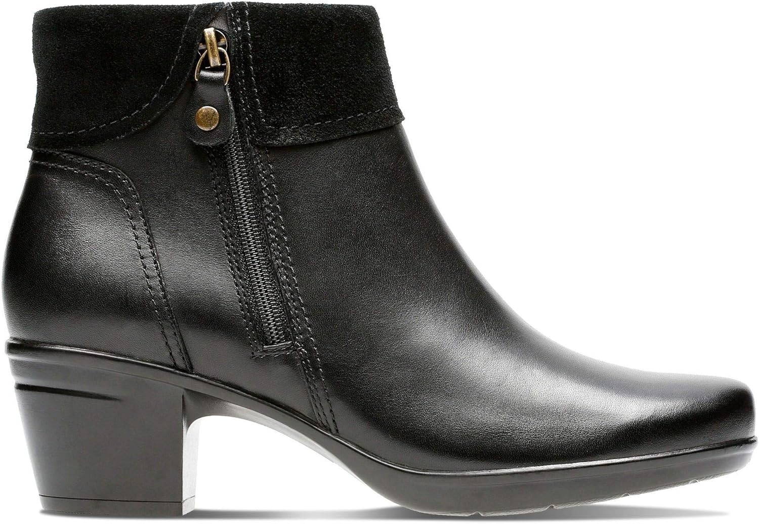 clarks low heel boots