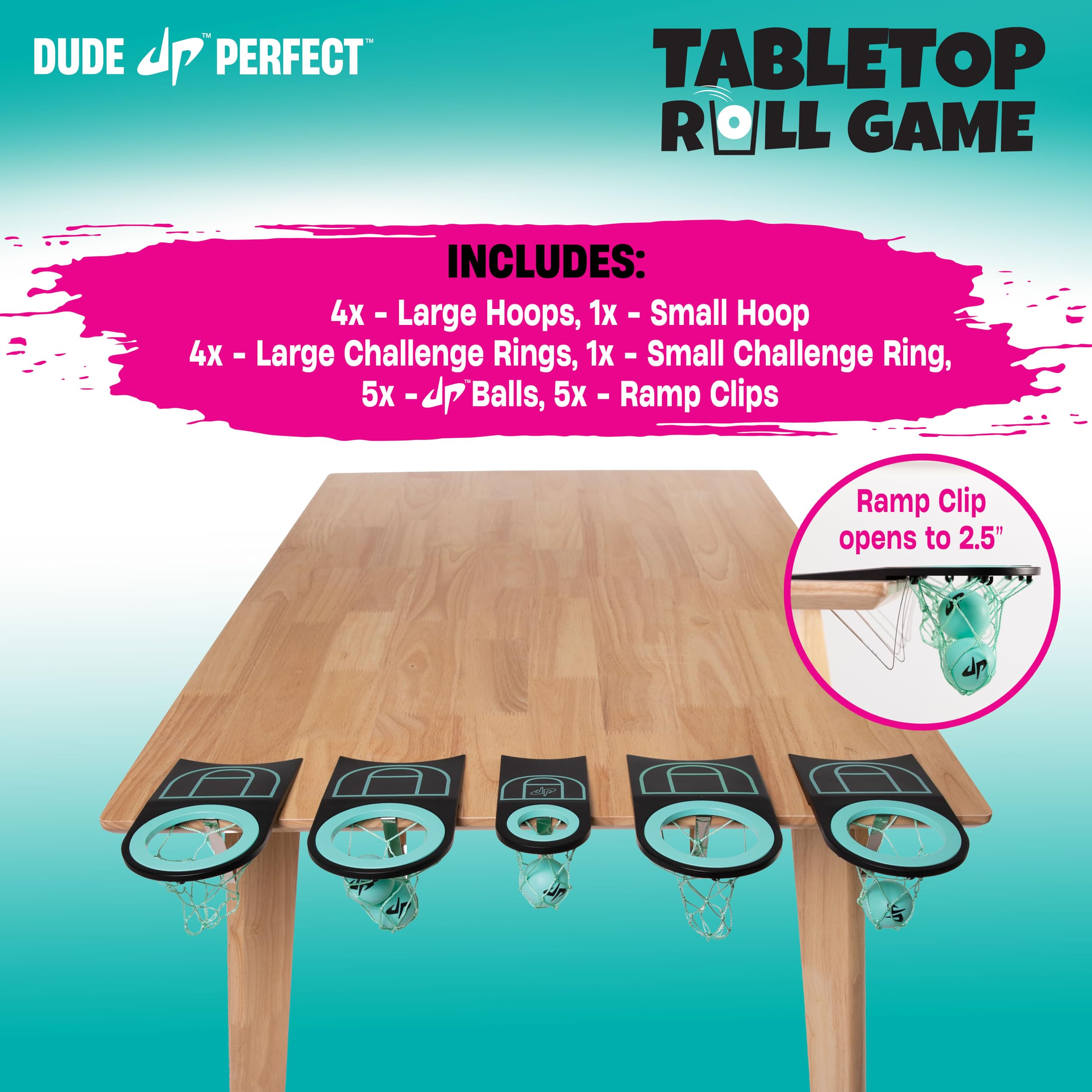 Dude Perfect Tabletop Roll, a Target Toss Game, for Kids and Adults, Great for Family and Friend Game Night, Perfect for a Gift and Parties, Ages 6+