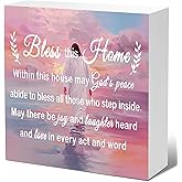 ZNGFON Christian Jesus Walking on the Water Desk Home Table Decor Sign,Christian Jesus Bless this Home Gifts, Religious Faith Gifts for Women Girls, 5x5 Inch