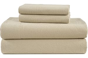 LANE LINEN Cotton Flannel Queen Sheet Set - Brushed for Extra Softness - Breathable & Durable Cotton Flannel Queen Size Bed Sheets Set - Warm & Cozy Winter Bed Sheets with 15" Deep Pocket - Linen