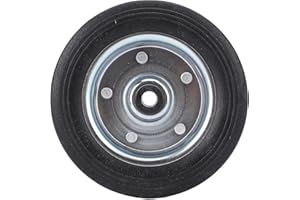 6 Inch Trailer Jack Wheel Replacement, Heavy-Duty RV Jack Wheel, 43mm Rim, 1100lbs Load Capacity, Waterproof, Iron and Rubber