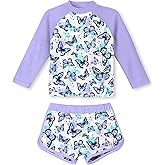 Vogseek Girls Rash Guard Two Pieces Swimsuit Long Sleeve Bathing Suit for 3-10 Years