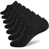WANDER No Show Socks Mens 7/8 Pair Cotton Thin Non Slip Low Cut Men Invisible Sock 6-8/9-11/12-14