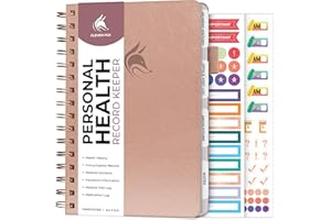 Clever Fox Personal Health Record Keeper – Medical Care Planner – Wellness & Medication Tracker Journal for Patients – Organizer Notebook, Daily Tracking Log Book & Appointment Diary (Rose Gold)