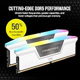 Corsair Vengeance RGB DDR5 32GB (2x16GB) 6000MHz CL36 RAM White view 3