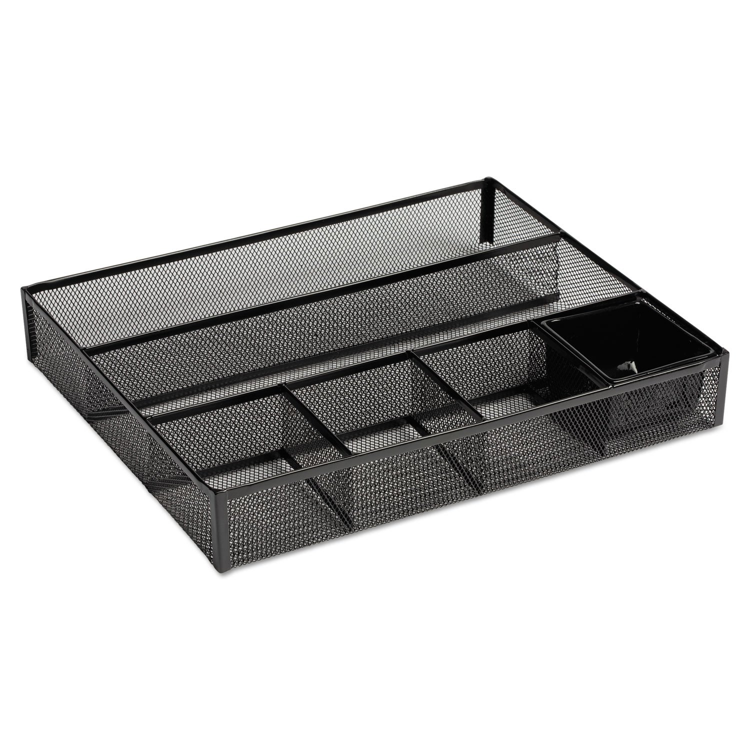 ROLODEX Deep Desk Drawer Organizer, Metal Mesh, Black (22131) 11.75 inches long by 15.25 inches wide