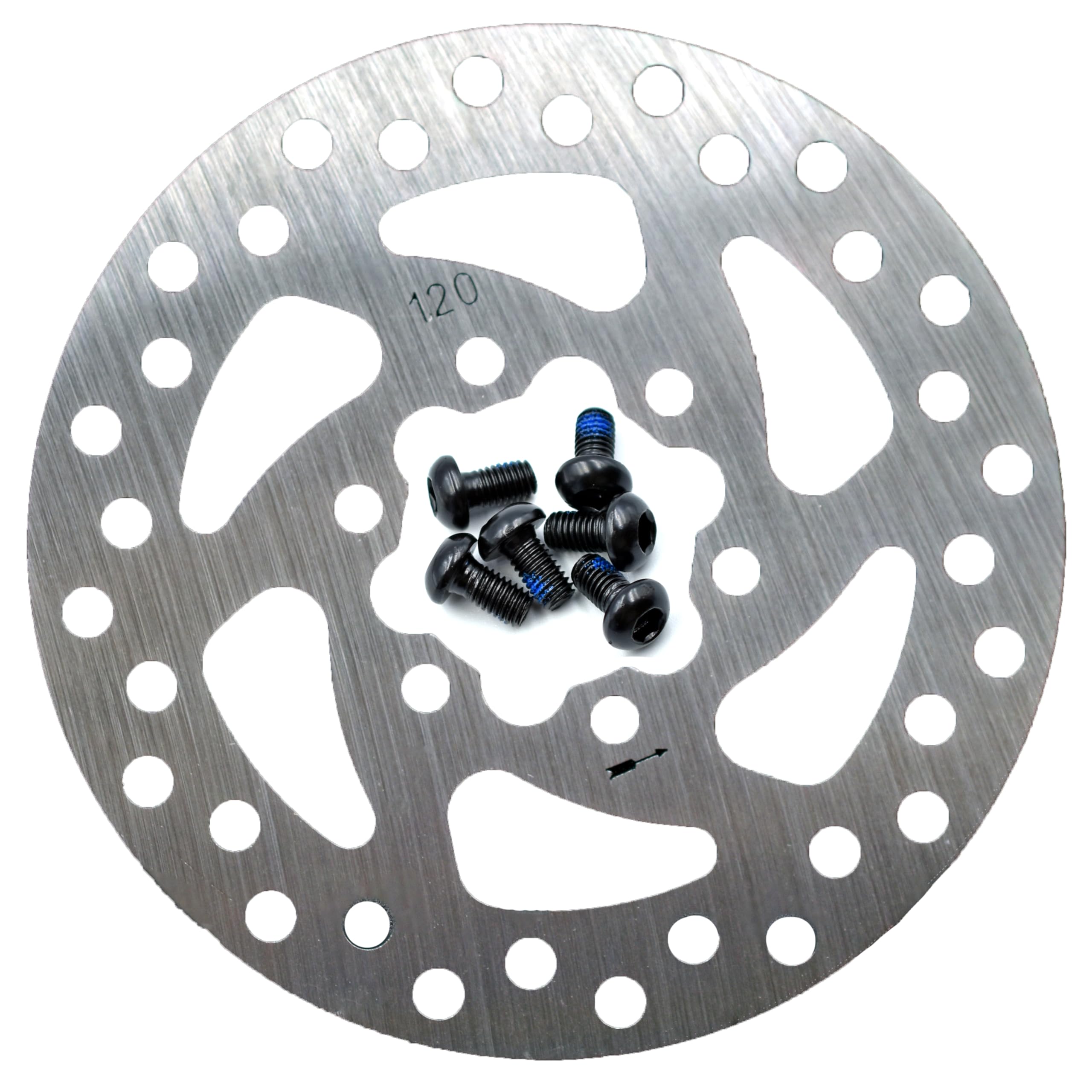 myBESTscooter - 120mm Disc With 6 Screw Holes For Brake Unit For Segway Ninebot G3, ZT3, F Series, Kukirin G2 Pro, NIU KQi3, KQi3 MAX, KQi3 Pro Electric Scooter