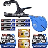 Generic MAX HT-S45E Strong Bind Tapener Plant Tying Tool Value Pack with Tape, Staples, & Replacement Blades, Blue, HT-S45E-V