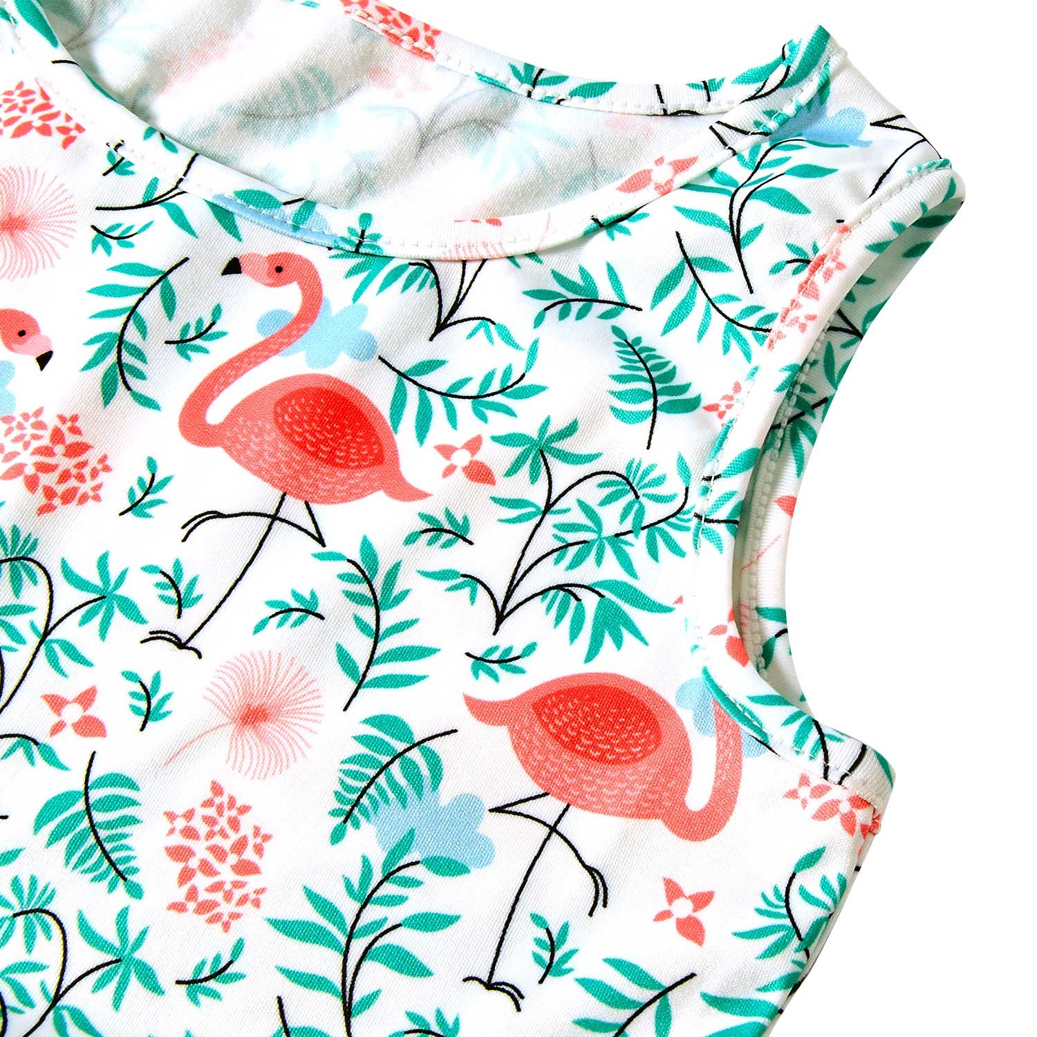 Leapparel Fancy Dresses for Toddlers Girls Mini Sleeveless Flamingos Design 8-9T