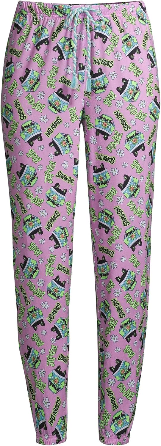 Doo Scooby Pink Pants Sleep Jogger Comfort Easy Orchid Bottoms,Sleep