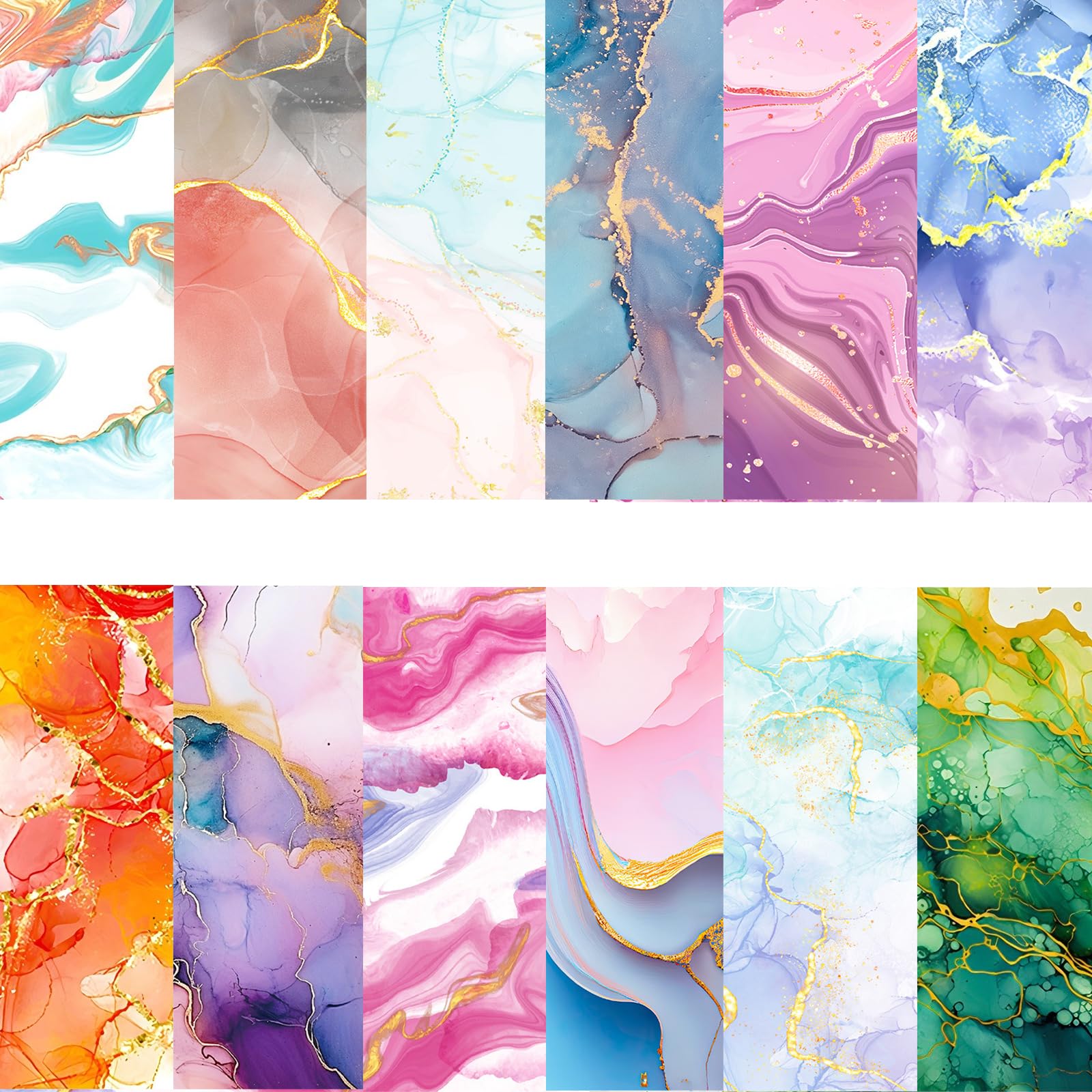 24 Sheets Christmas Pattern Paper 12 Designs Xmas Themed Card Stock Pad 6”X 6”Festival Decorative Craft Paper Scrapbook Specialty Papers Scrapbooking Supplies Kit Pack for DIY Card Making Scrapbook