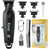 KEMEI 2293 Professional Hair/Beard Trimmer for Men Zero Gapped Hair Clippers for Barber with T Blade, Cordless Rechargeable