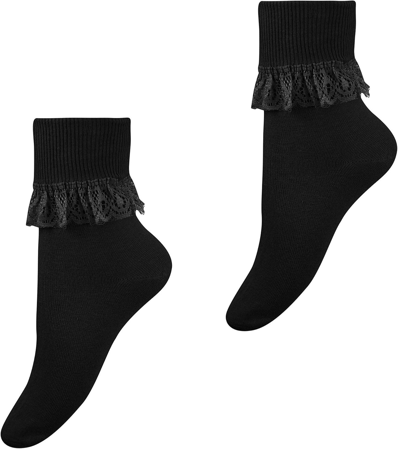 Mytoptrendz® Frilly Lace Ankle Socks Lace Frill Girls Party Socks