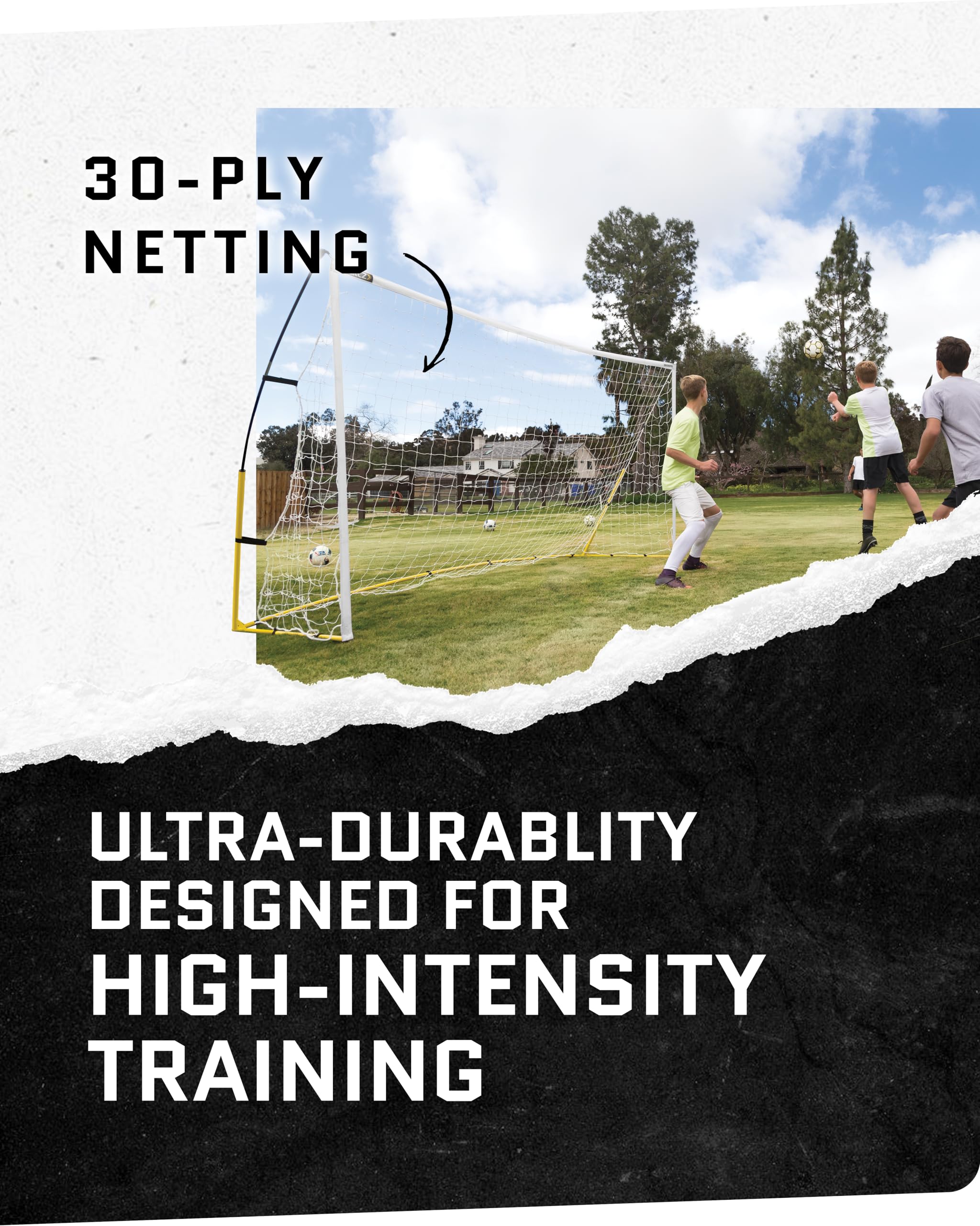 SKLZ Quickster Fußballtor, Unisex, SC-QSG064-002-01, schwarz/gelb, 6' x 4' 7
