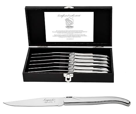 Laguiole Style de Vie Steakmesser Luxury Line, 6-teilig, Edelstahl