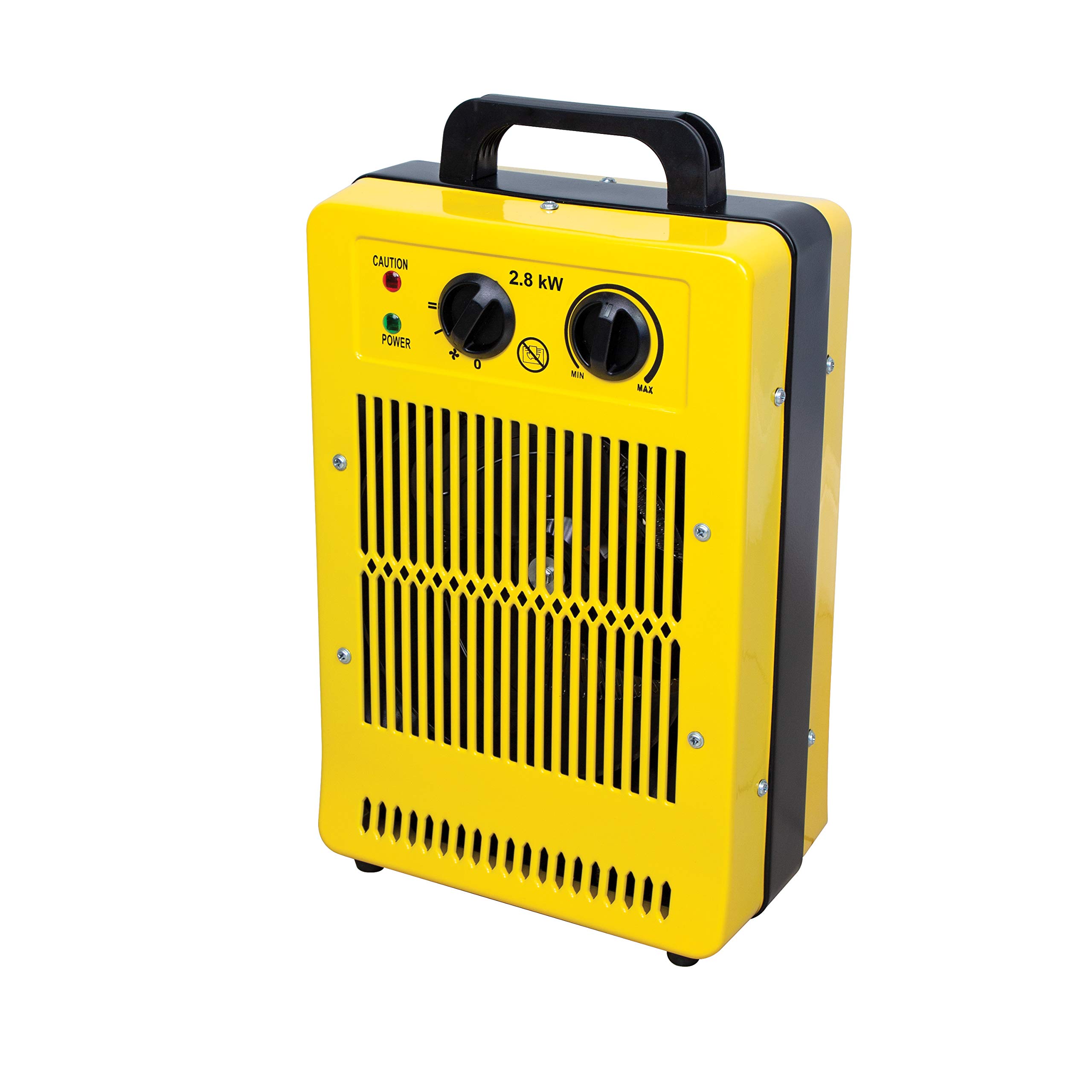 Benross 42469 2800W Industrial Fan Heater/Adjustable Thermostatic Control/Cool Air Setting/Dual Overheat Protection/Portable With Carry Handle/Low Noise