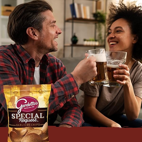 GARDETTO’S SPECIAL REQUEST GARLIC RYE CHIPS, SNACK BAG, 14 OZ