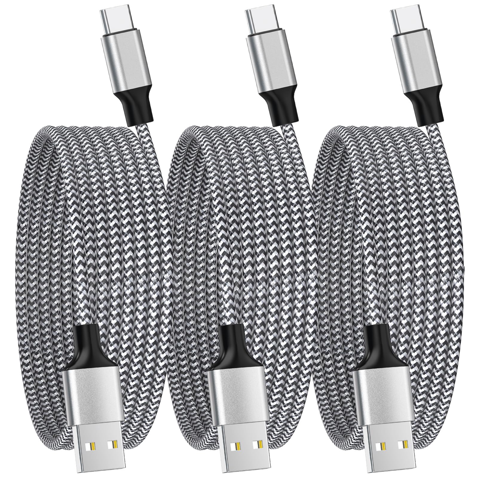 Photo 1 of [Apple MFi Certified] iPhone 17 Charger Fast Charging CarPlay Cable, 3 Pack 6ft 3A Fast Charging USB to USB-C Nylon Braided Type-C Data Sync Transfer Cord for iPhone 17/Air/16/15 Galaxy Pixel Airpods