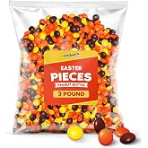 Peanut Butter Chocolate Candy Pieces Bulk 3 Pound Bag &ndash; Colorful Candy Coated Peanut Butter Bites - Easter Candy for Egg Hunts, Candy Bowls, Basket Stuffers, Baking &amp; Dessert Toppings