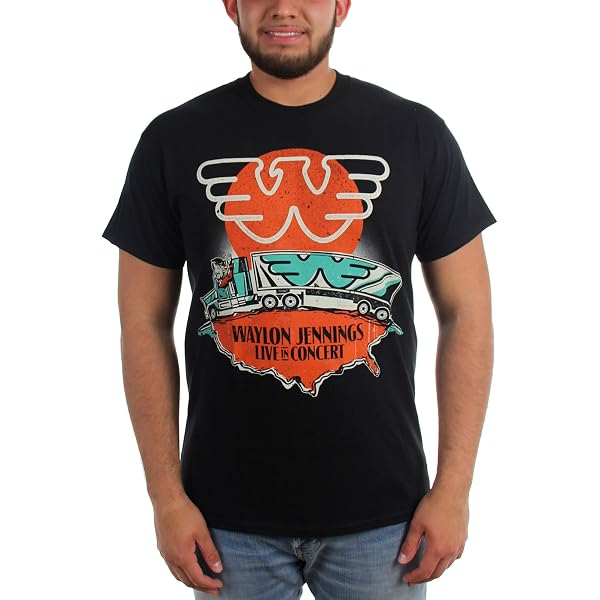 Waylon Jennings Tour '79 Raglan T-Shirt - Men's Black/White Long Sleeve, Size XX-Large