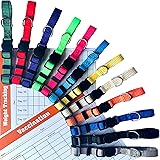 GAMUDA Puppy Collars – Super Soft Nylon Whelping Puppy ID - Adjustable Breakaway Litter Collars Pups – Assorted Colors Plain 