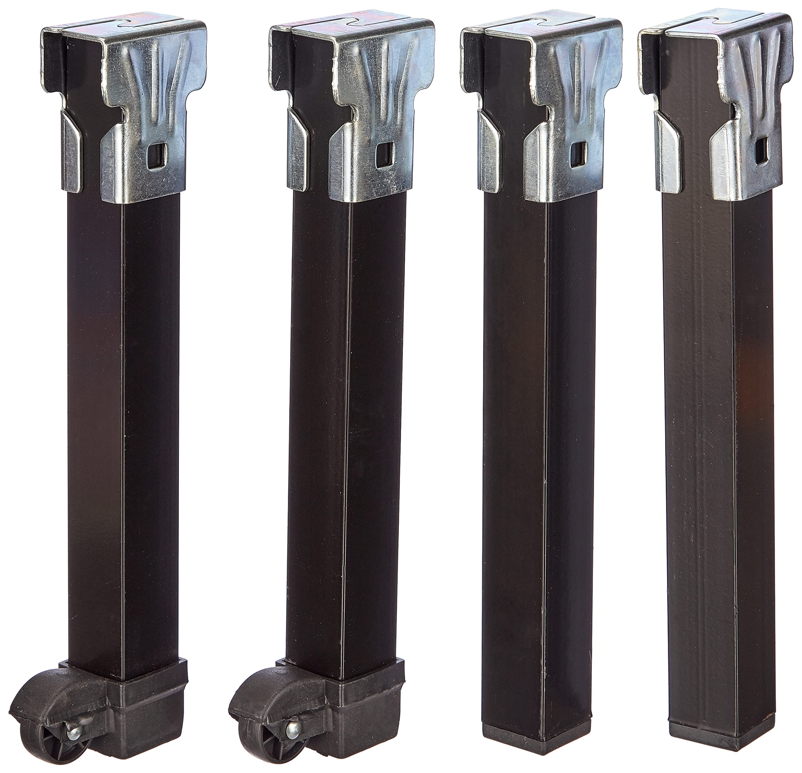 Imex El Zorro , Set of 4 Bed Base Legs with Wheels, Metal, Neutral, 250 x 30 x 30 mm
