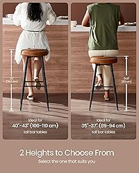 VASAGLE EKHO Collection - Bar Stools Set of 2, Bar