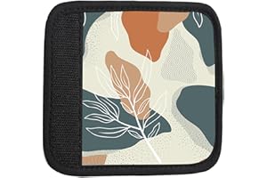 TPOAEL 2 Pack Luggage Handle Wrap Travel Tags - Set of Luggage Tags for Suitcases, Identifiers, Marker, and Handle Covers - Cruise Accessories and Travel Gifts（Desert Leaf