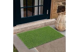 SHACOS Artificial Grass Rug 18"x29.5" Outdoor Fake Grass Mat Doormat Grass Turf Rugs with Drainage Holes Grass Pad for Dogs Patio Balcony Yard Lawn Decor