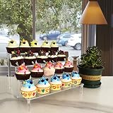 AZEAM Acrylic Riser 4 Tier Display Stand Clear Shelves 30x28x20cm (2 Pack) view 5
