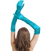 sodknow Long Gloves Costume Women Long Satin Opera Gloves Elbow Length | Halloween Cosplay 1920s Gatsby Evening Party Dress Up