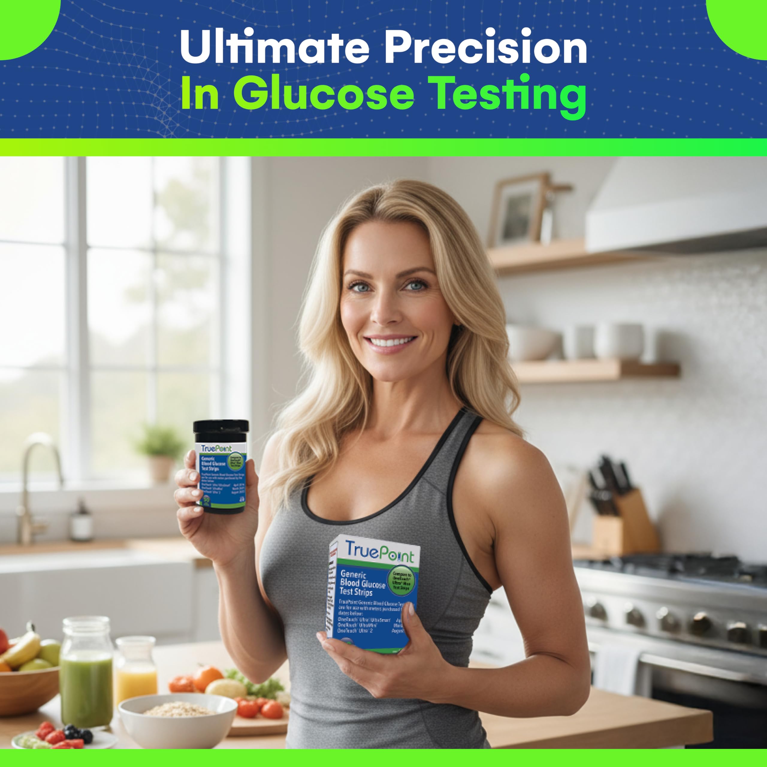 TruePoint Blood Glucose Test Strips – 50 Count – Compatible with Ultra, Ultra2, UltraMini & UltraSmart Meters – Glucose Strips for Blood Testing for Home Use