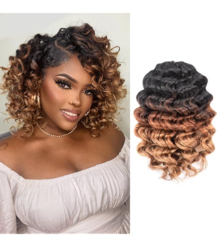 Amazon.com : ToyoTree Ocean Wave Crochet Hair - 14 Inch 8 Packs 3