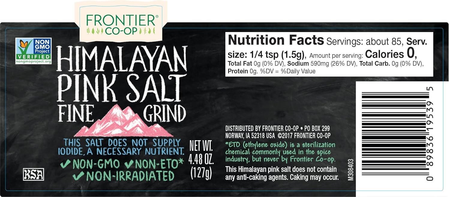 Frontier Co-op Pink Himalayan Salt, 4.48 Ounce : Grocery & Gourmet Food
