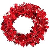 2 Pack Gold Star Tinsel Garland - 25 Ft Each, Wire Star String For Christmas Tree & Party Decor